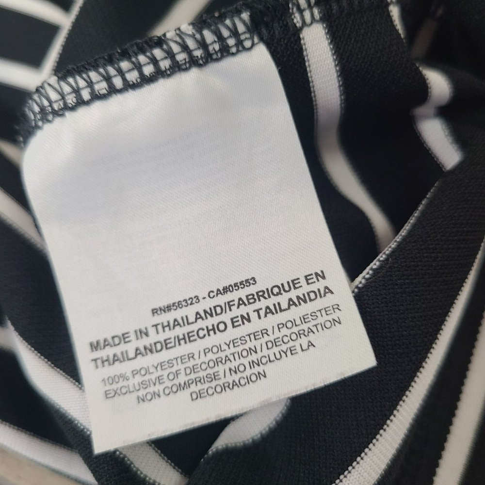 Nike Golf Standard Fit Mens Sz XL Dri-Fit Golf Polo Shirt Black White Stripes - Picture 6 of 8